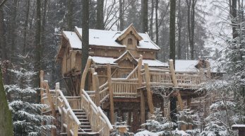 Natur-Resort Tripsdrill, Baumhäuser Winter